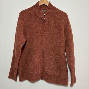 Natural Reflections Sherpa Zip Up Sweatshirt Woman XL Cozycore Cabincore Fleece